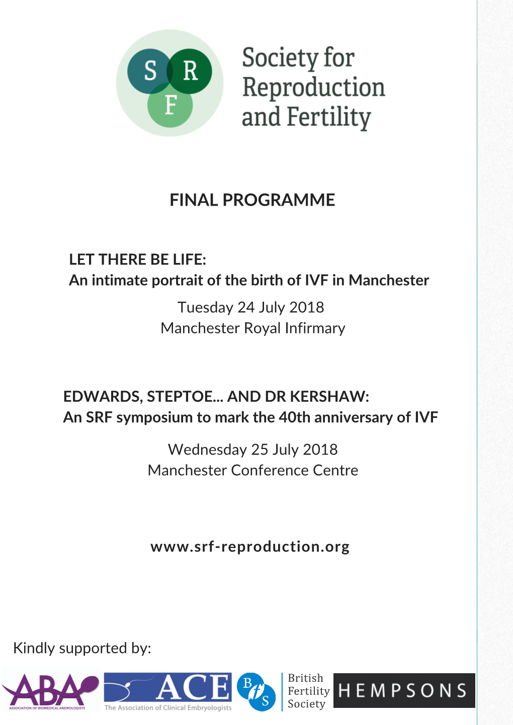 IVF40 Final Programme
