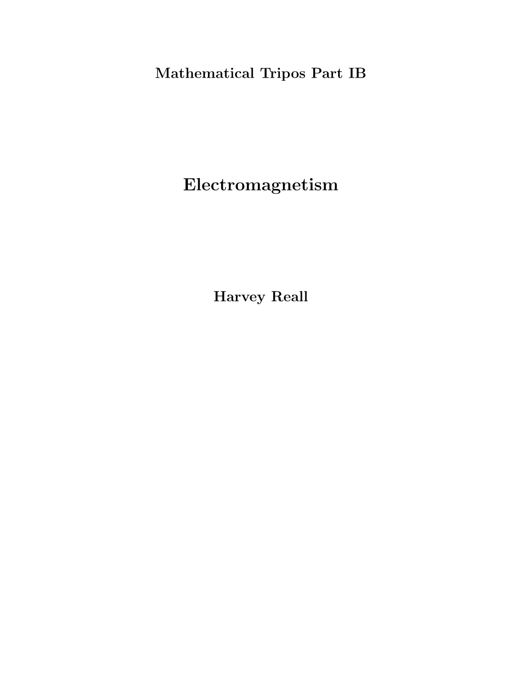 Electromagnetism