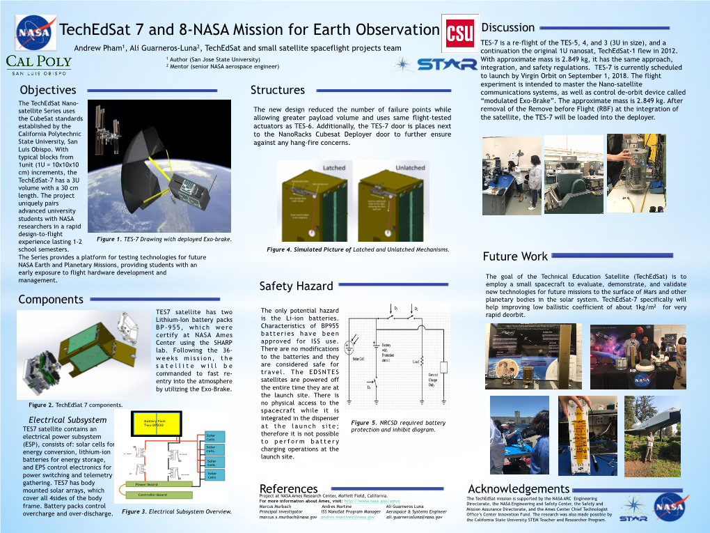 Techedsat 7 and 8-NASA Mission for Earth Observation