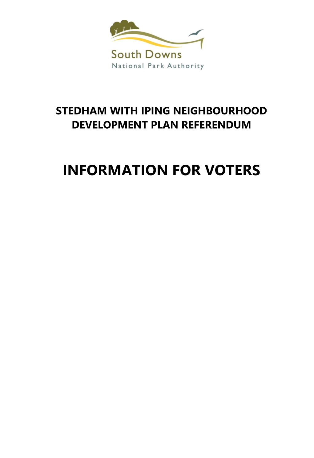 Stedham with Iping Neighbourhood Development Plan Referendum