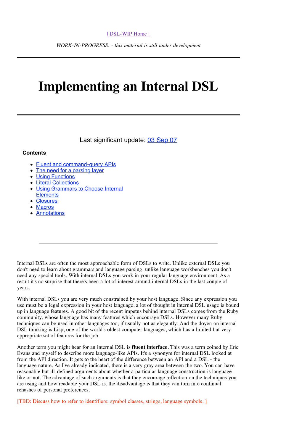 Implementing an Internal DSL