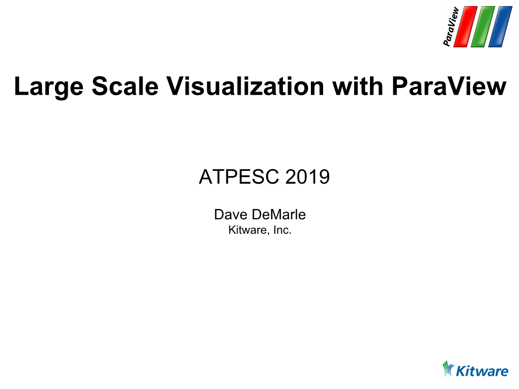 Large Scale Visualization with Paraview