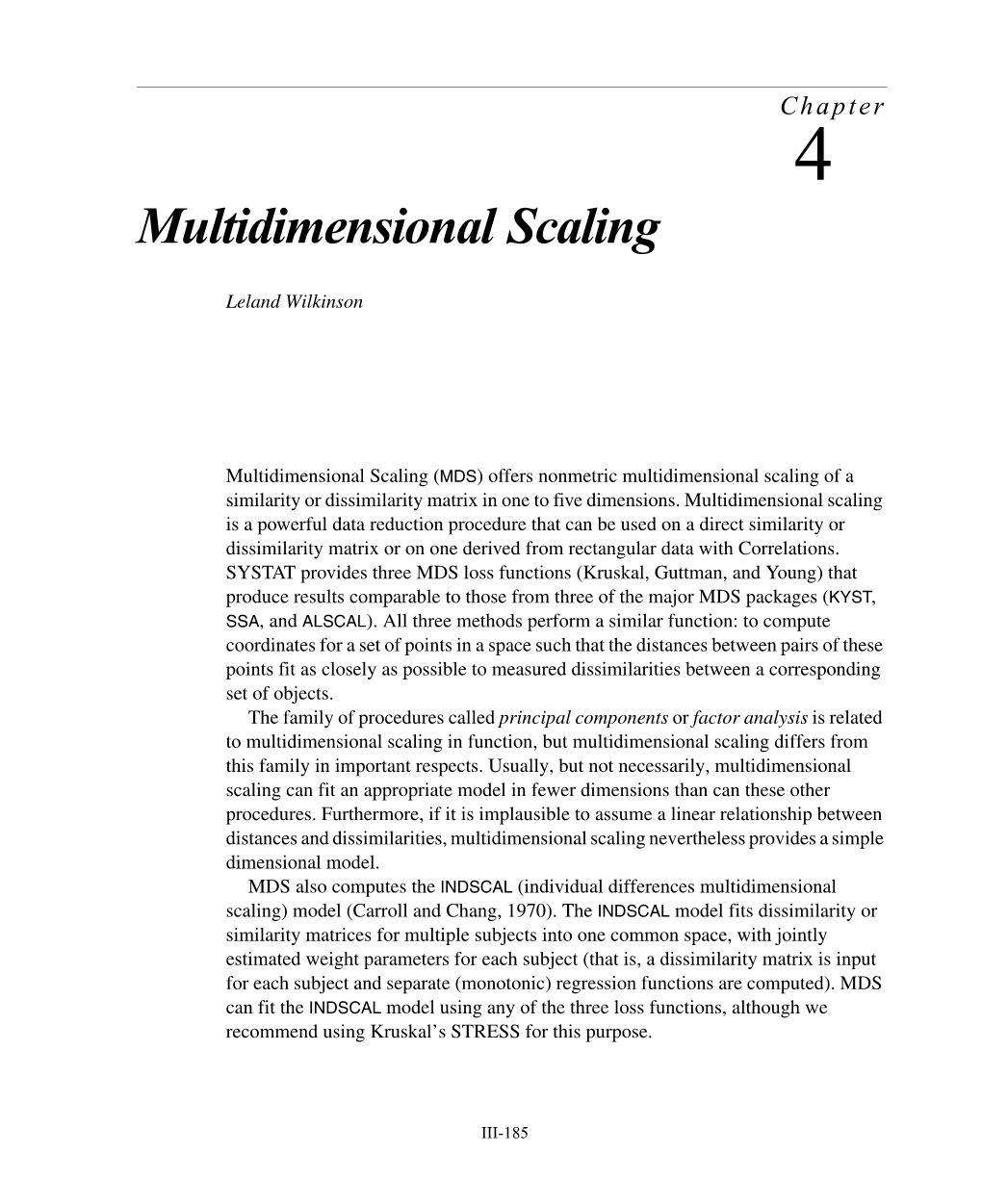 Multidimensional Scaling