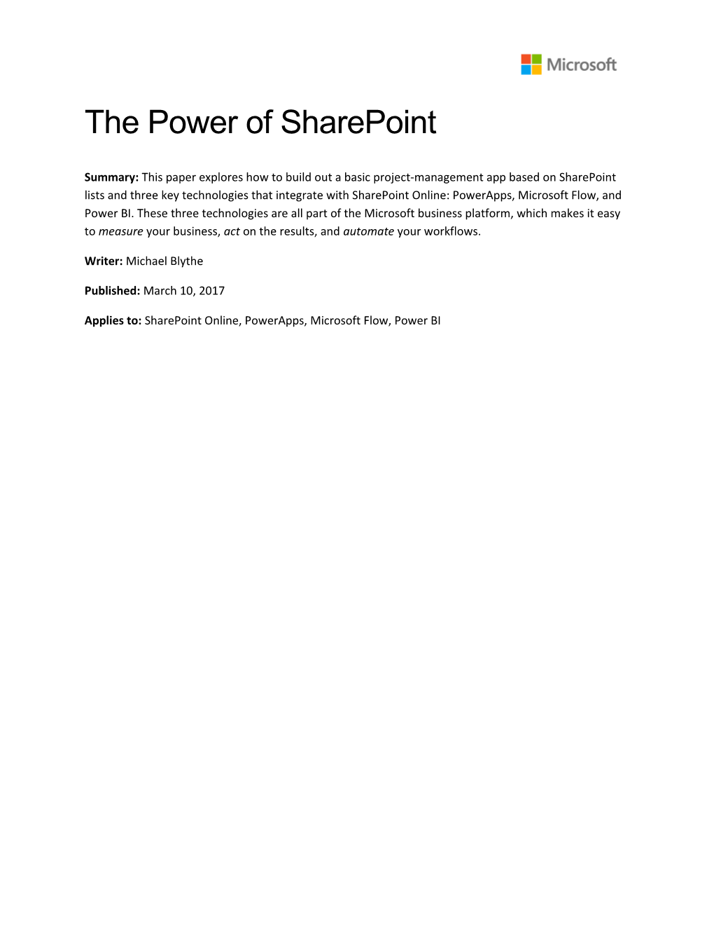 The Power of Sharepoint