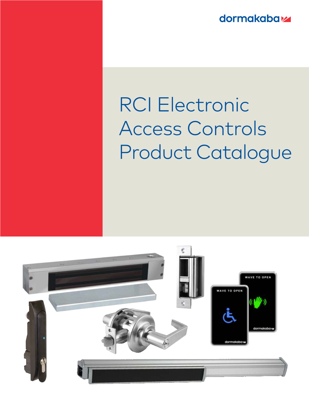 RCI Electronic Access Controls Product Catalogue Table of Contents