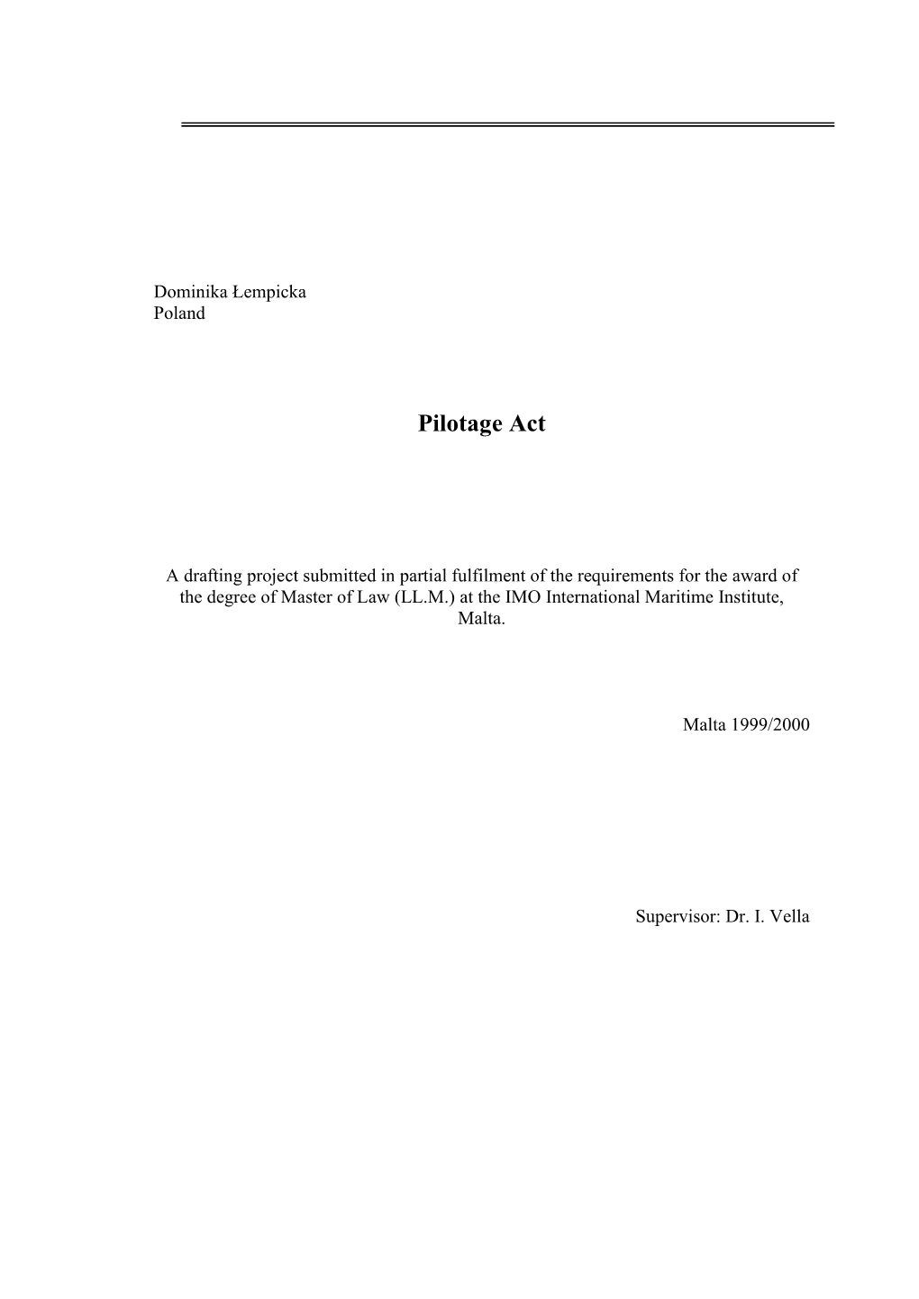 Pilotage Act