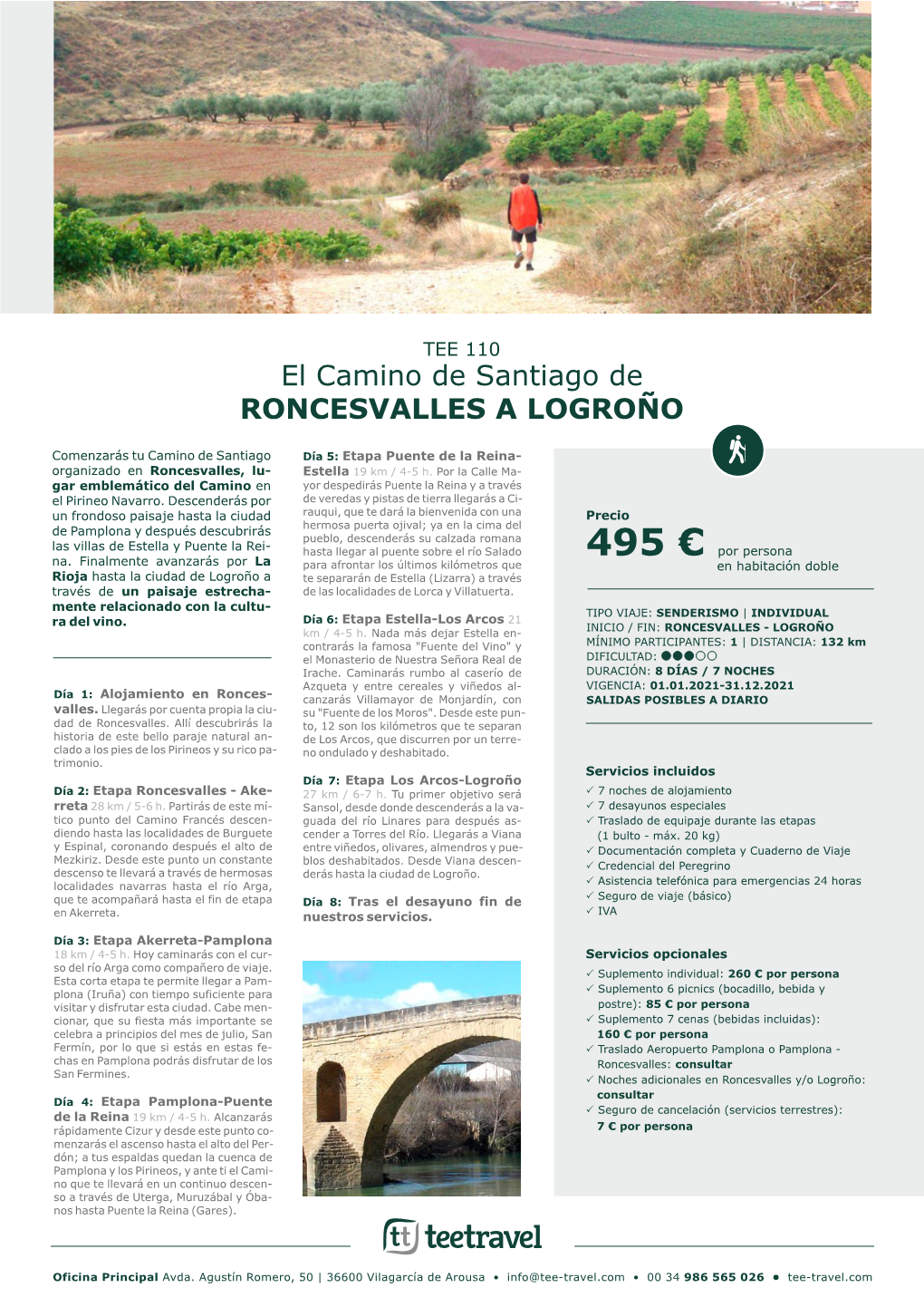 El Camino De Santiago De RONCESVALLES a LOGROÑO