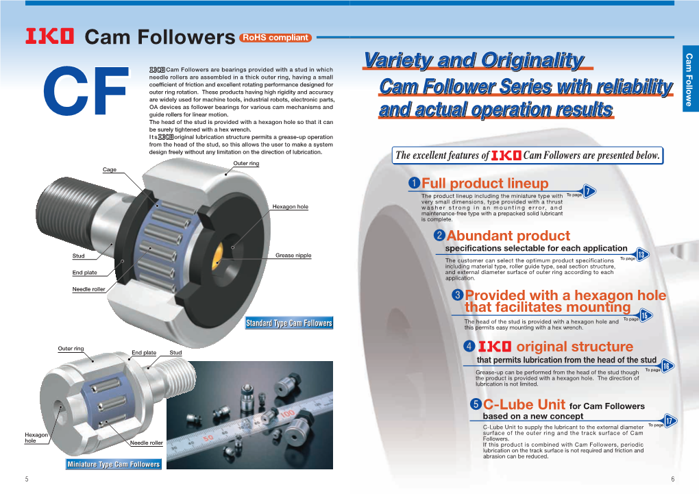 Variety and Originality Cam Follower Series with Reliability and Actual