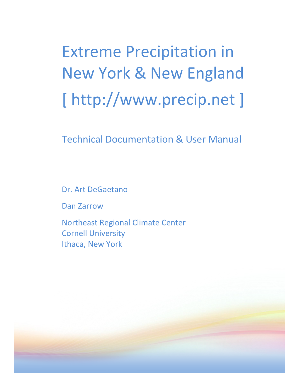 Computation of Extreme Precipitation Statistics