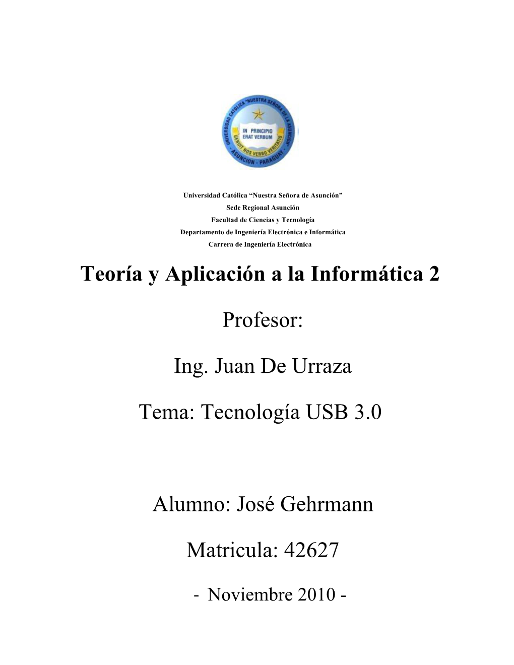 Tecnología USB 3.0 Alumno