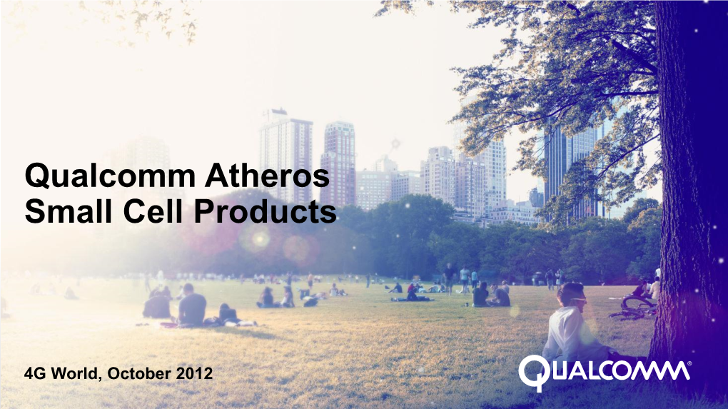 Qualcomm Atheros Small Cell Products