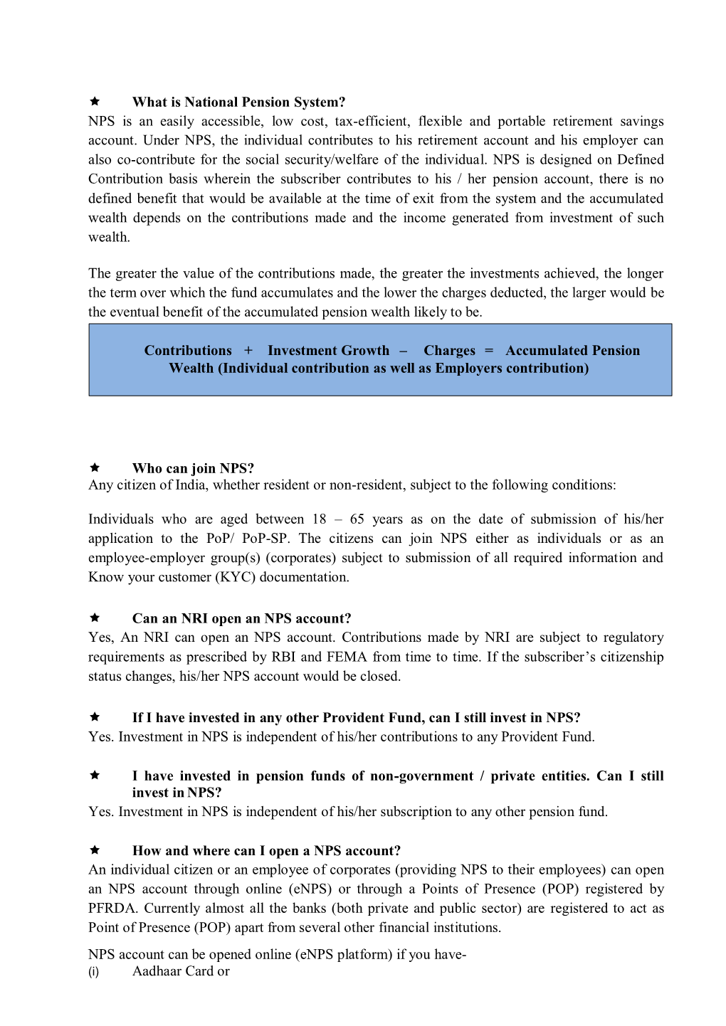 What Is National Pension System? NPS Is an Easily Accessible, Low Cost, Tax-Efficient, Flexible and Portable Retirement Savings Account