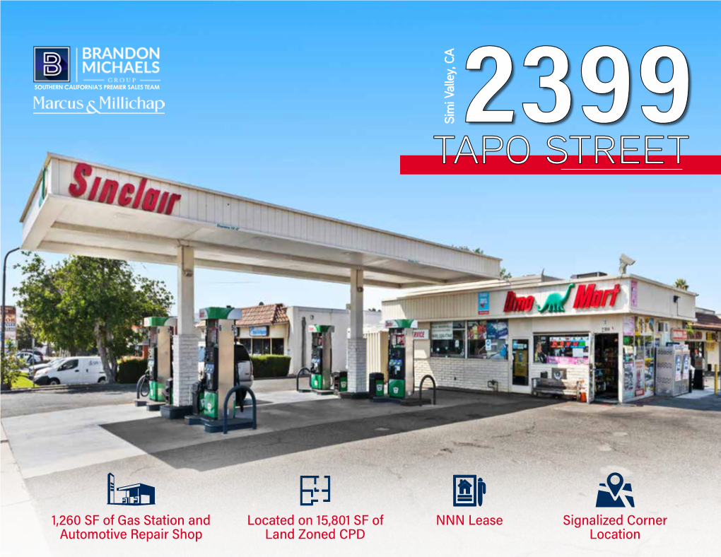 Signalized Corner Location 1260 SF of Gas Station And