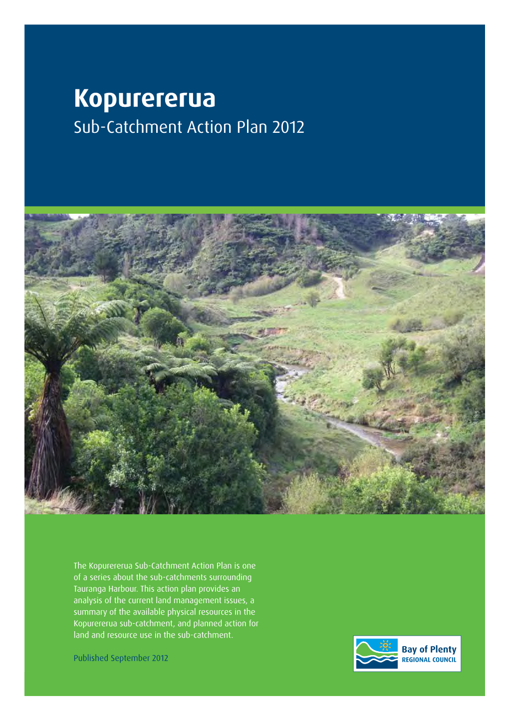 Kopurererua Sub-Catchment Action Plan 2012