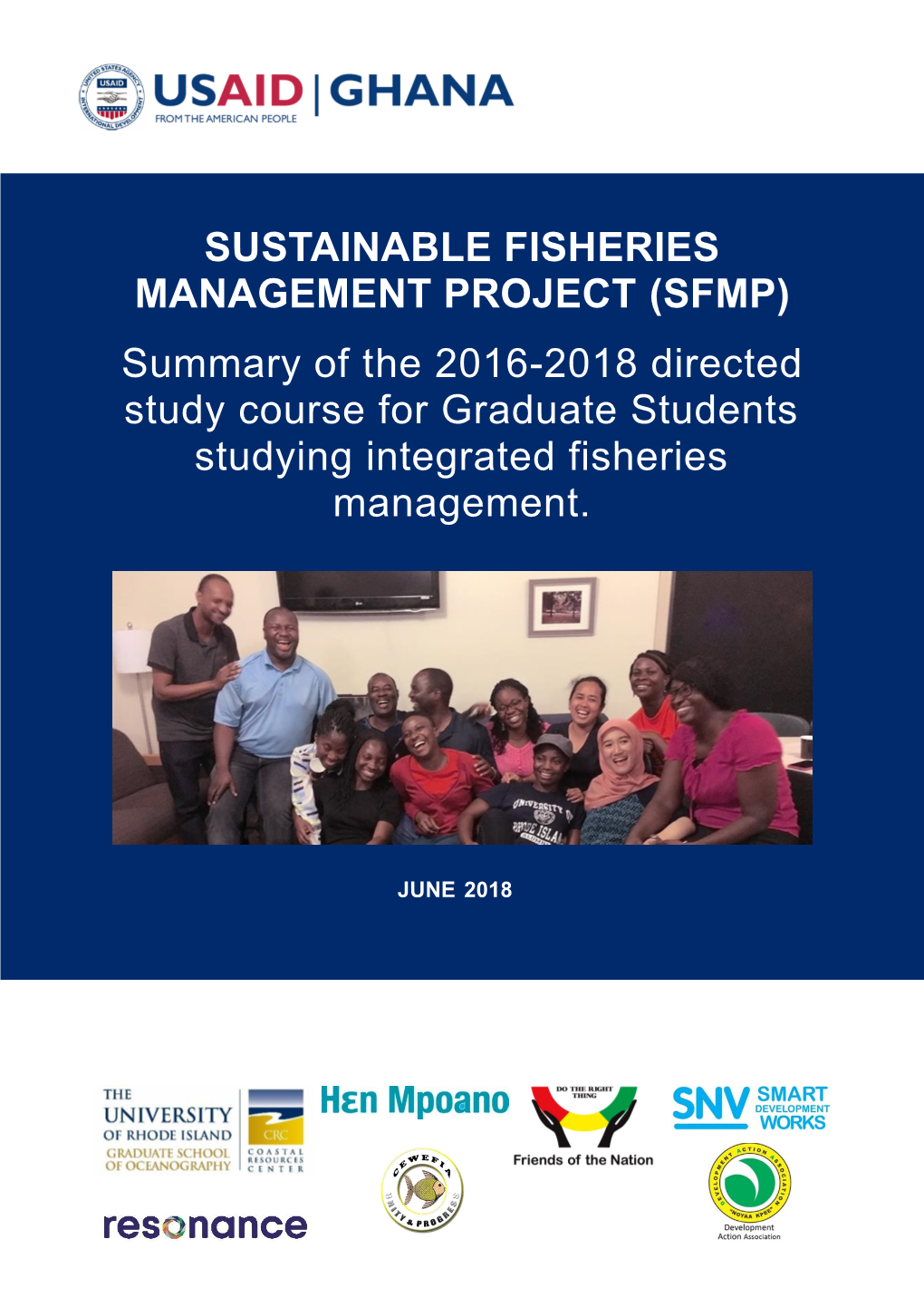 Summary of the 2016-2018 Directed Study Course for Graduate Students Studying Integrated Fisheries Management