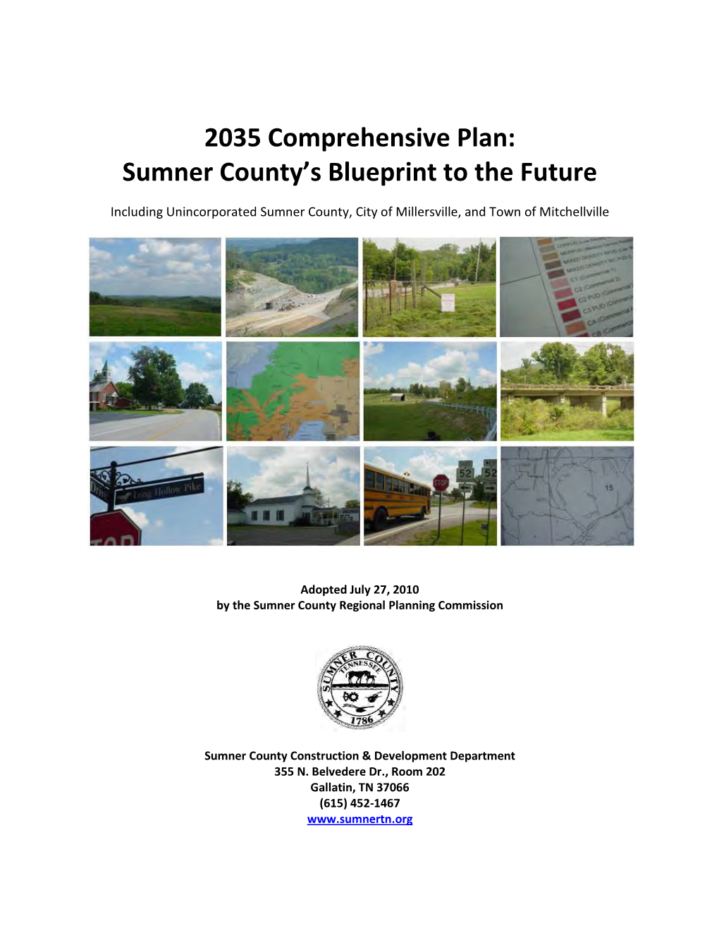 2035 Comprehensive Plan: Sumner County’S Blueprint to the Future