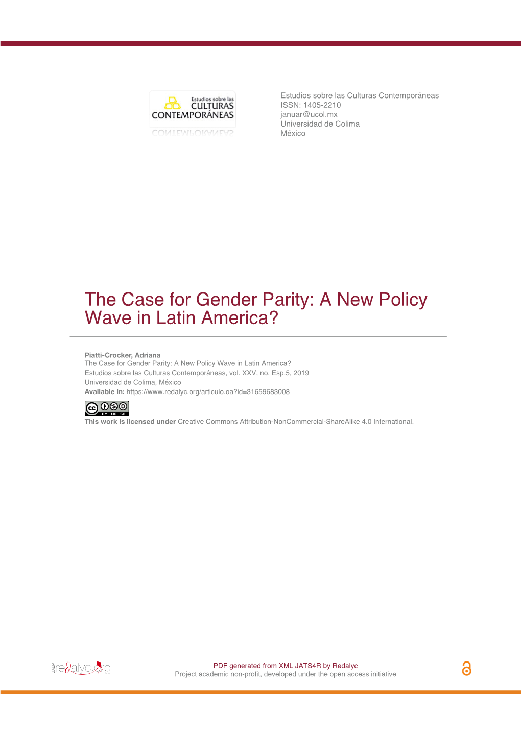 The Case for Gender Parity: a New Policy Wave in Latin America?