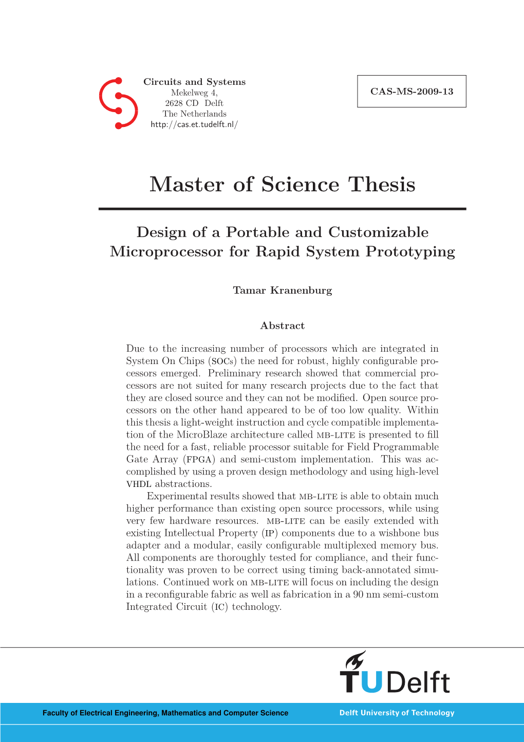 Master of Science Thesis