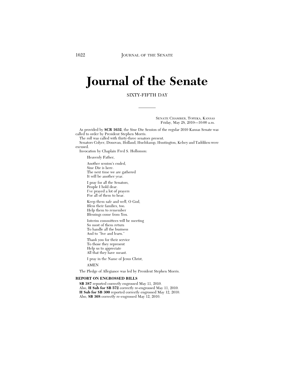 Journal of the Senate