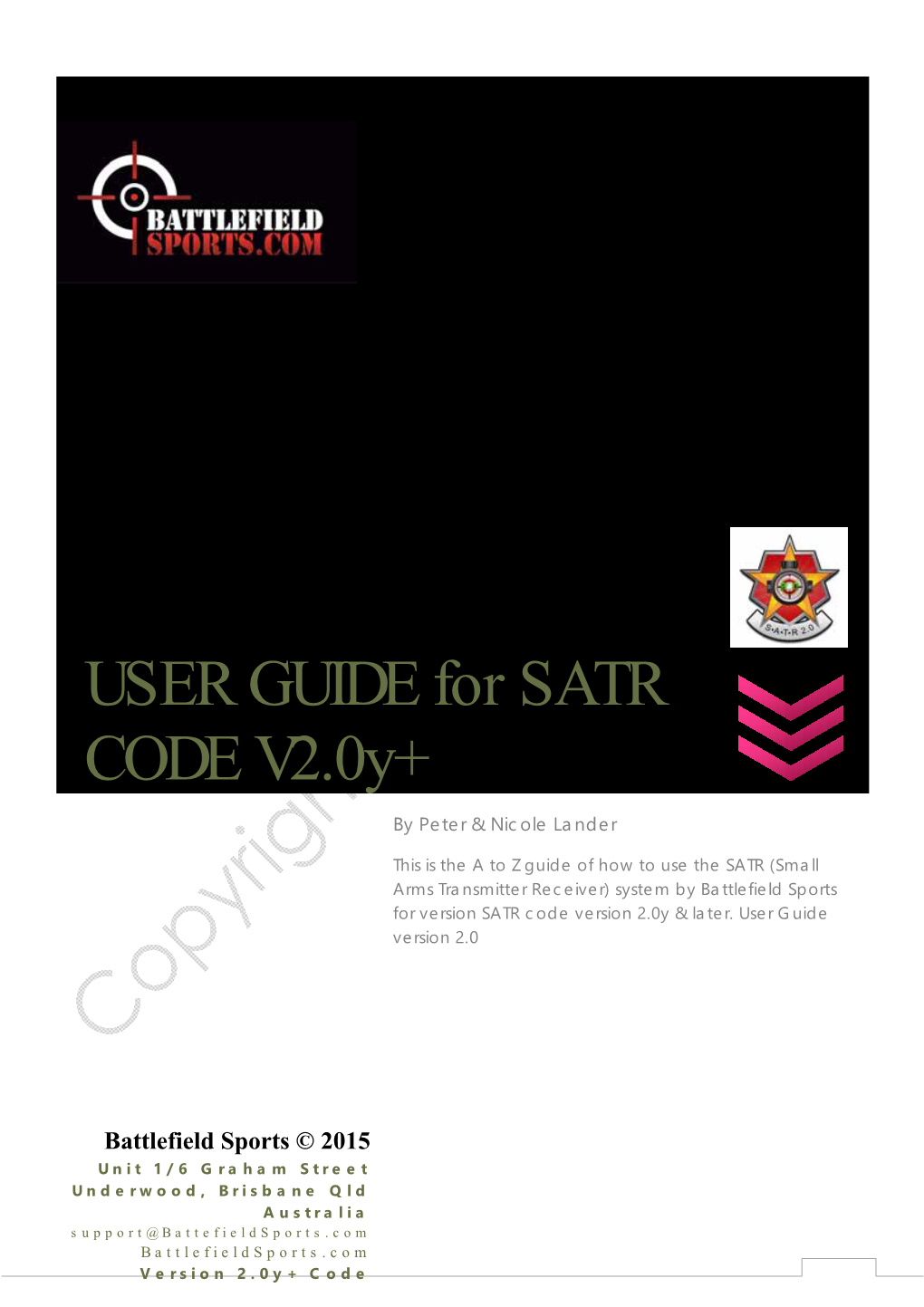 USER GUIDE for SATR CODE V2.0Y+