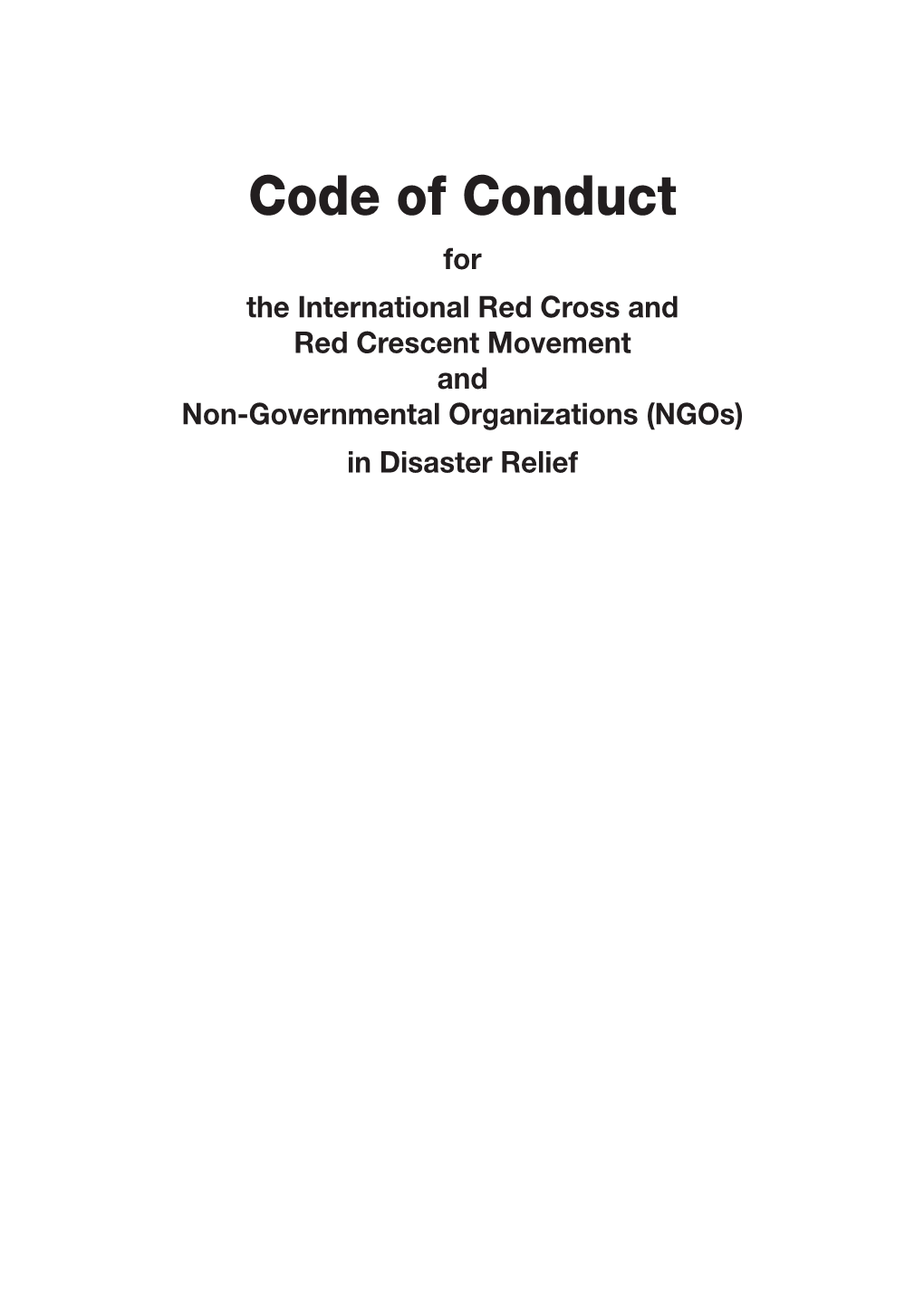 Code of Conduct