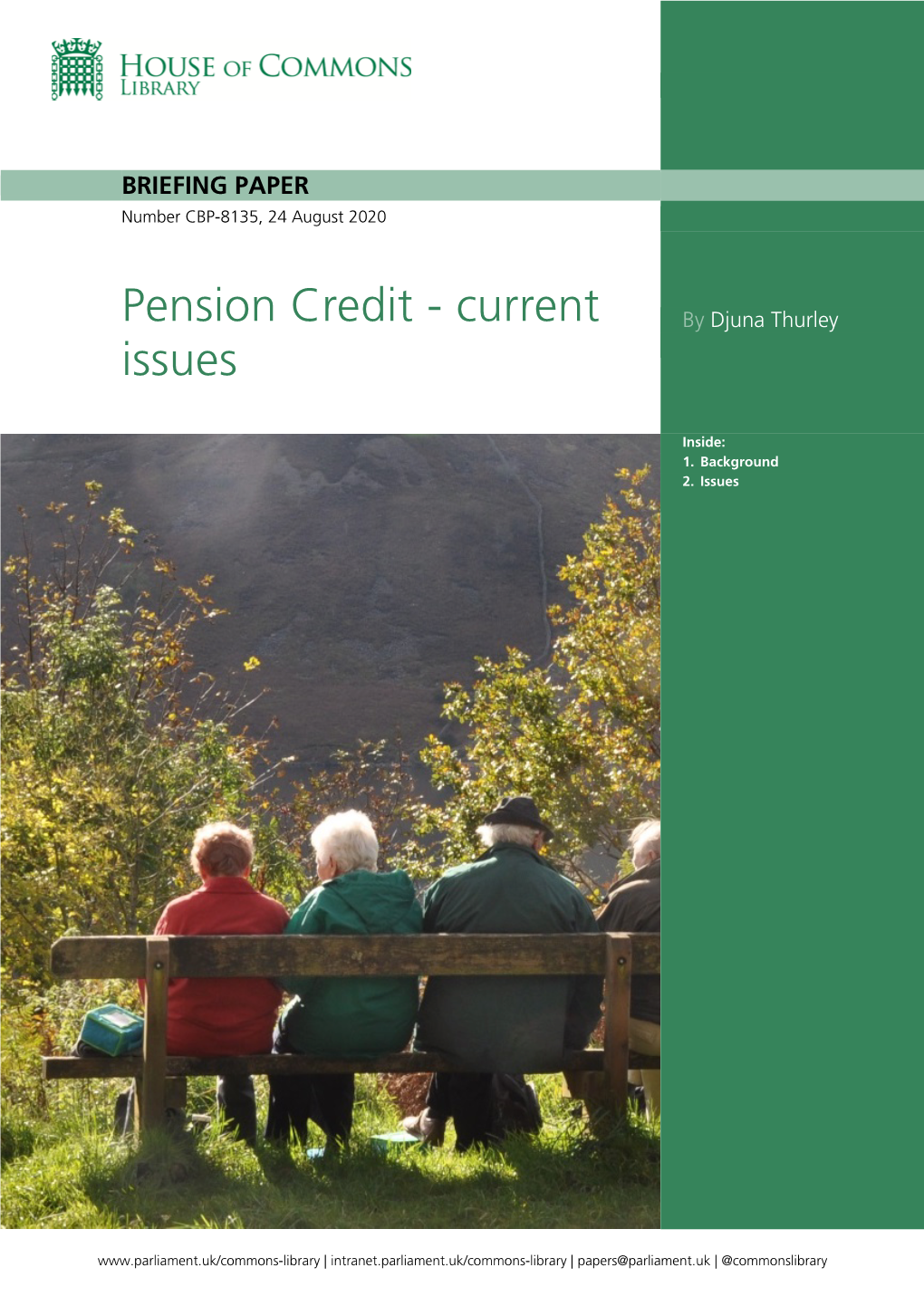 Pension Credit - Current by Djuna Thurley