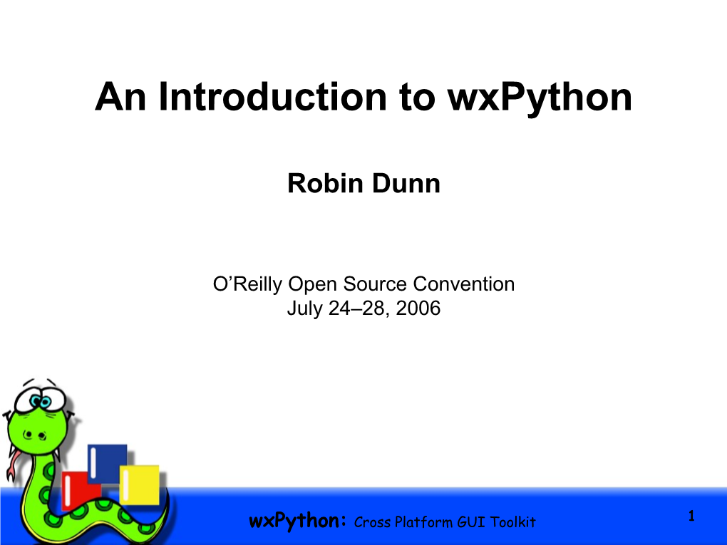 Wxpython-Intro-OSCON2006.Pdf
