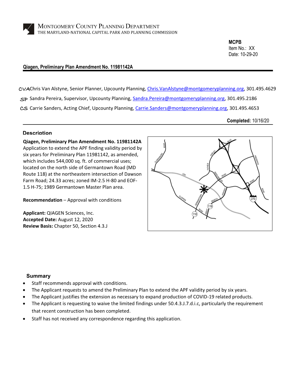 Qiagen: Preliminary Plan Amendment No. 11981142A