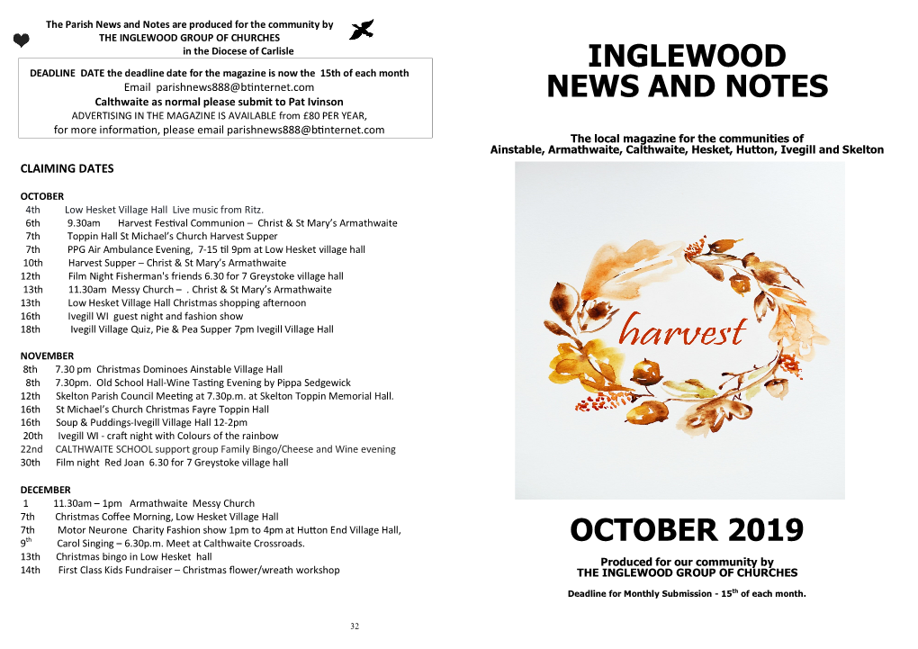 Inglewood News and Notes October 2019