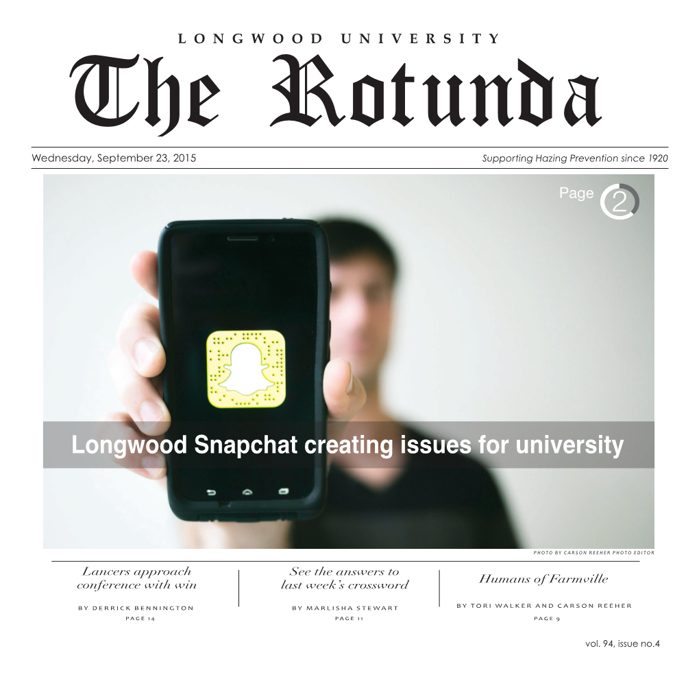 Longwood Snapchat Creating Issues for University