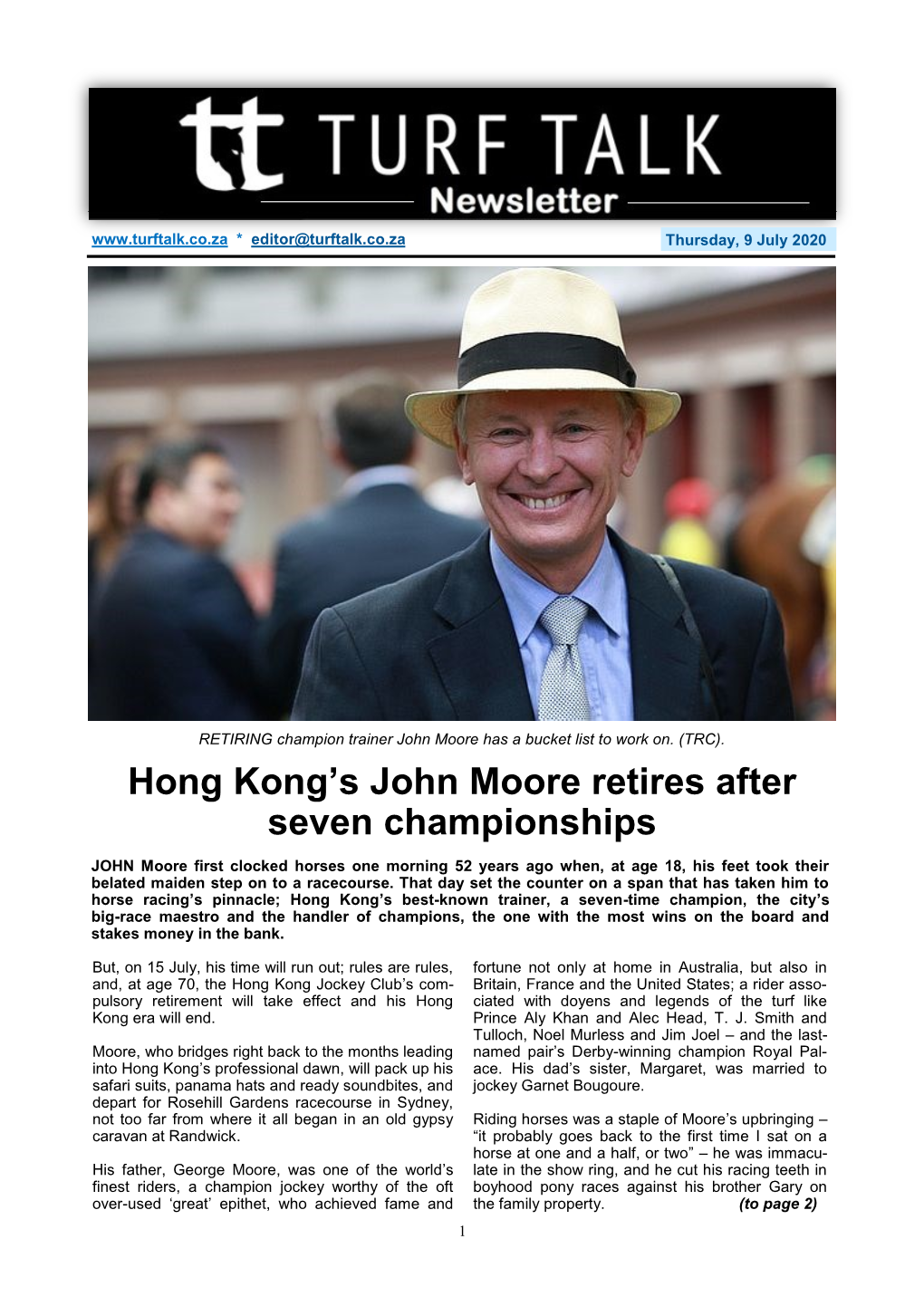 Hong Kong's John Moore Retires After Seven Championships