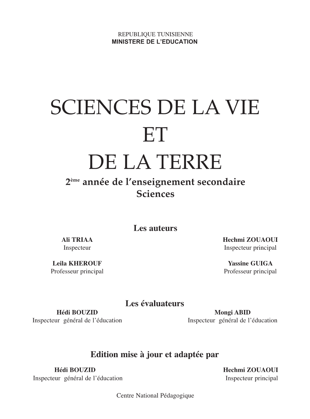 2Ème Année De L'enseignement Secondaire Sciences