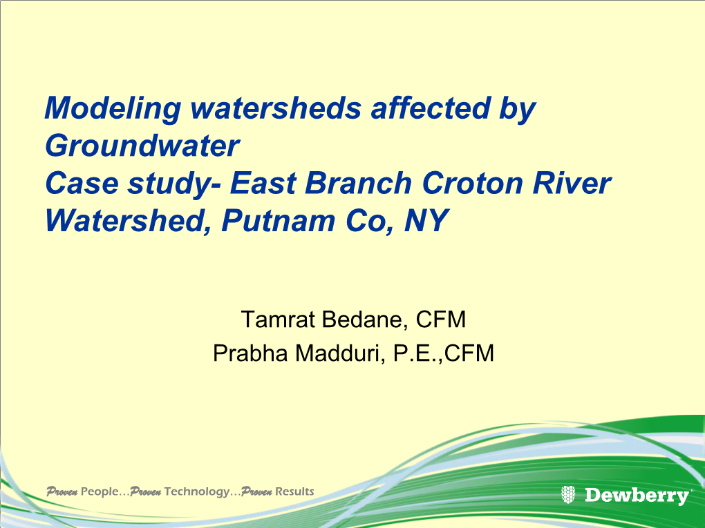 Modeling Approach:- Rainfall - Runoff