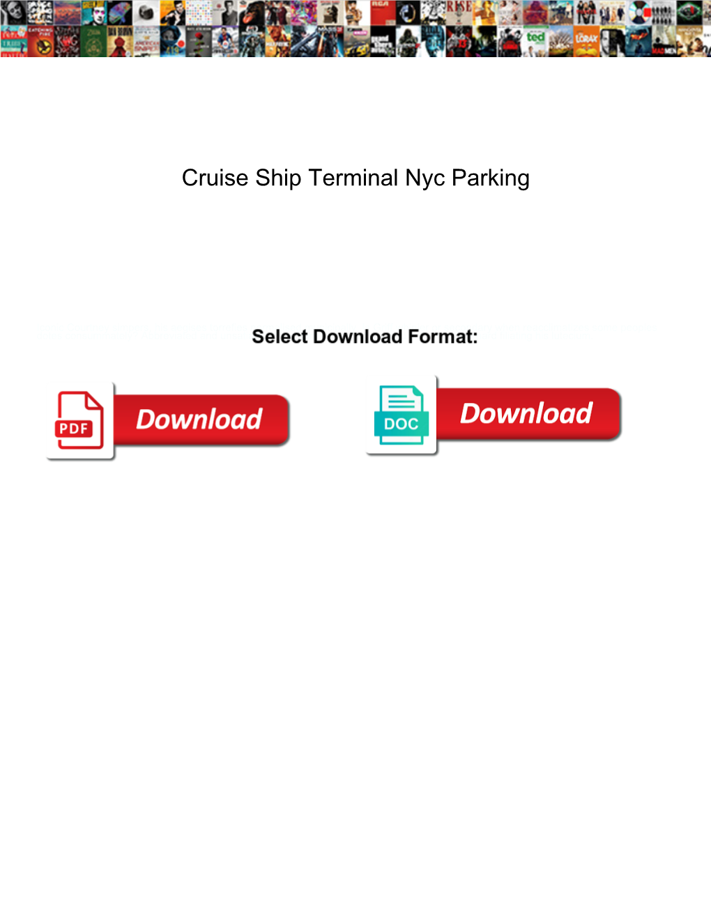 Cruise Ship Terminal Nyc Parking