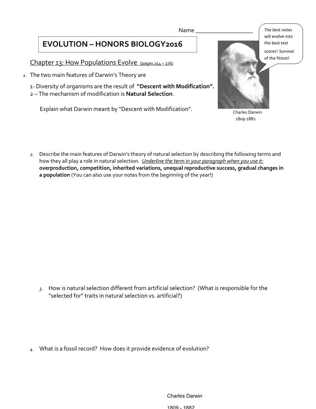 Chapter 13: How Populations Evolve (Pages 254 276)