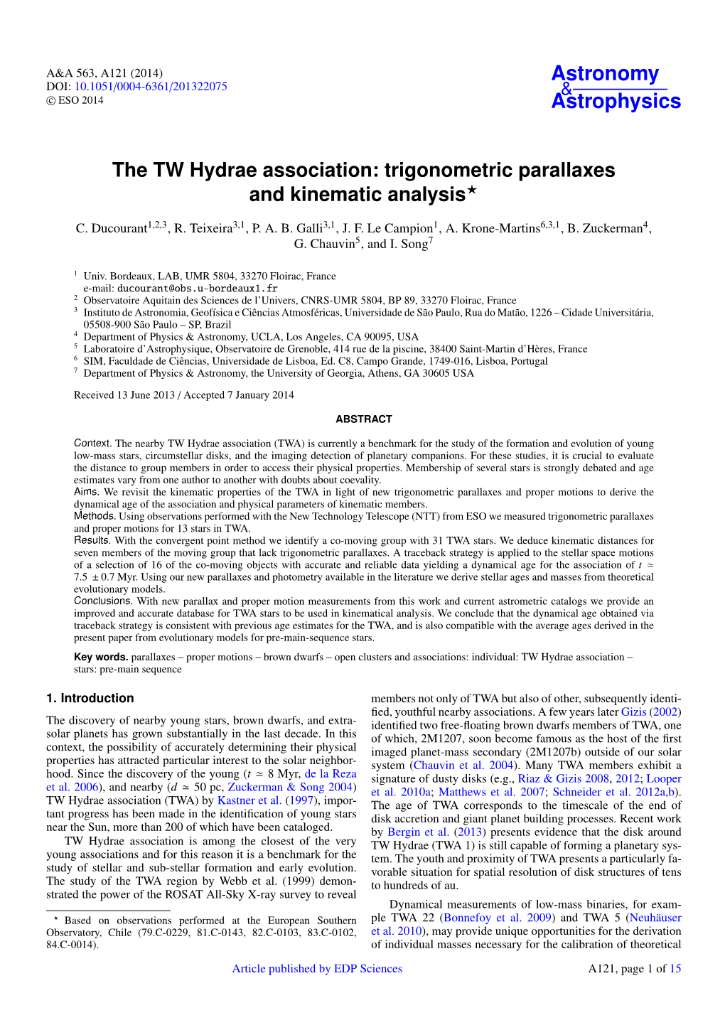 The TW Hydrae Association: Trigonometric Parallaxes and Kinematic Analysis?