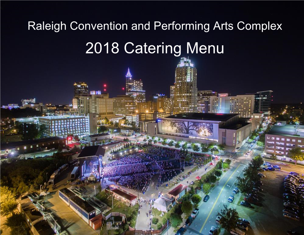 2018 Catering Menu