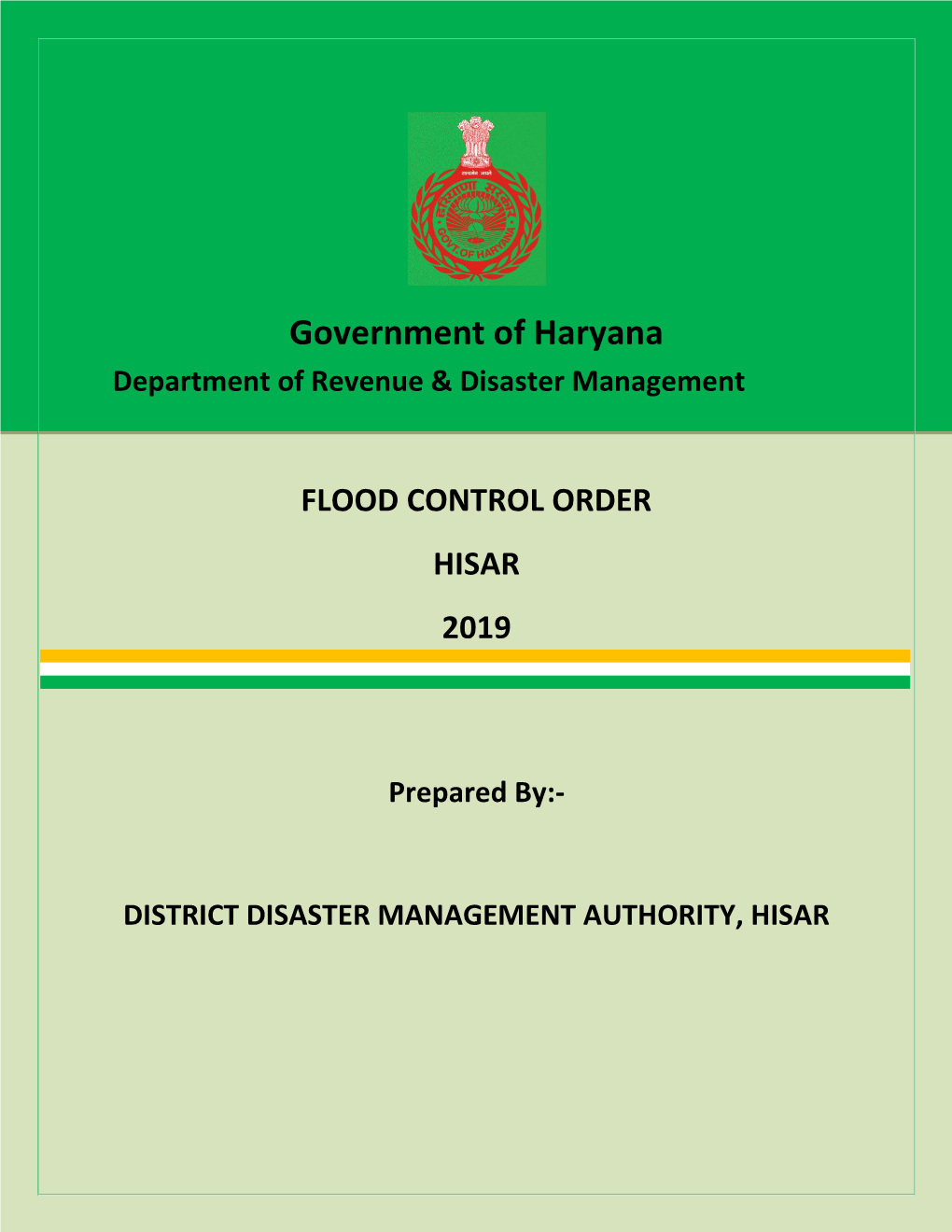 Government of Haryana Department of Revenue & Disaster Management