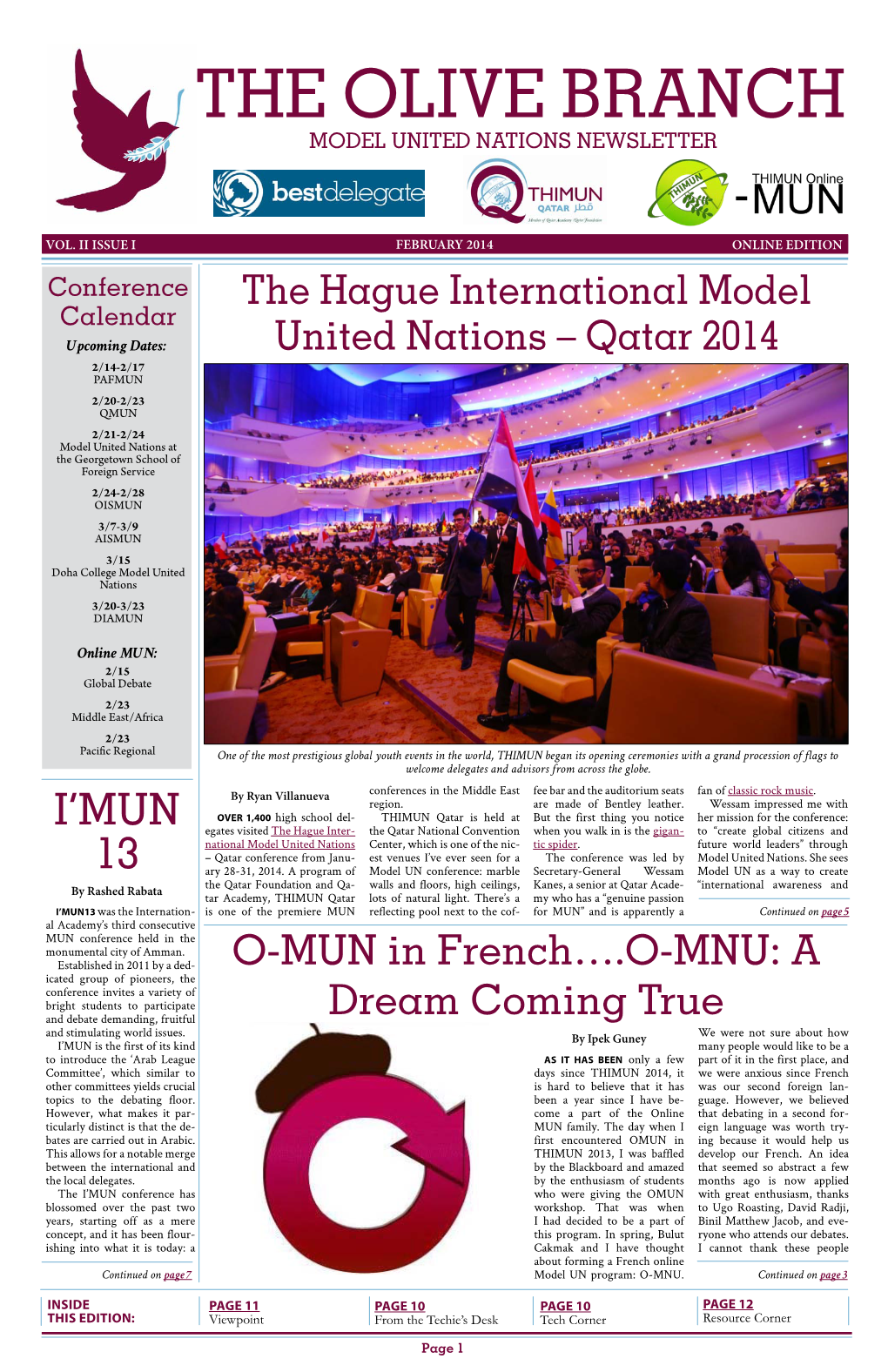 The Hague International Model United Nations – Qatar 2014