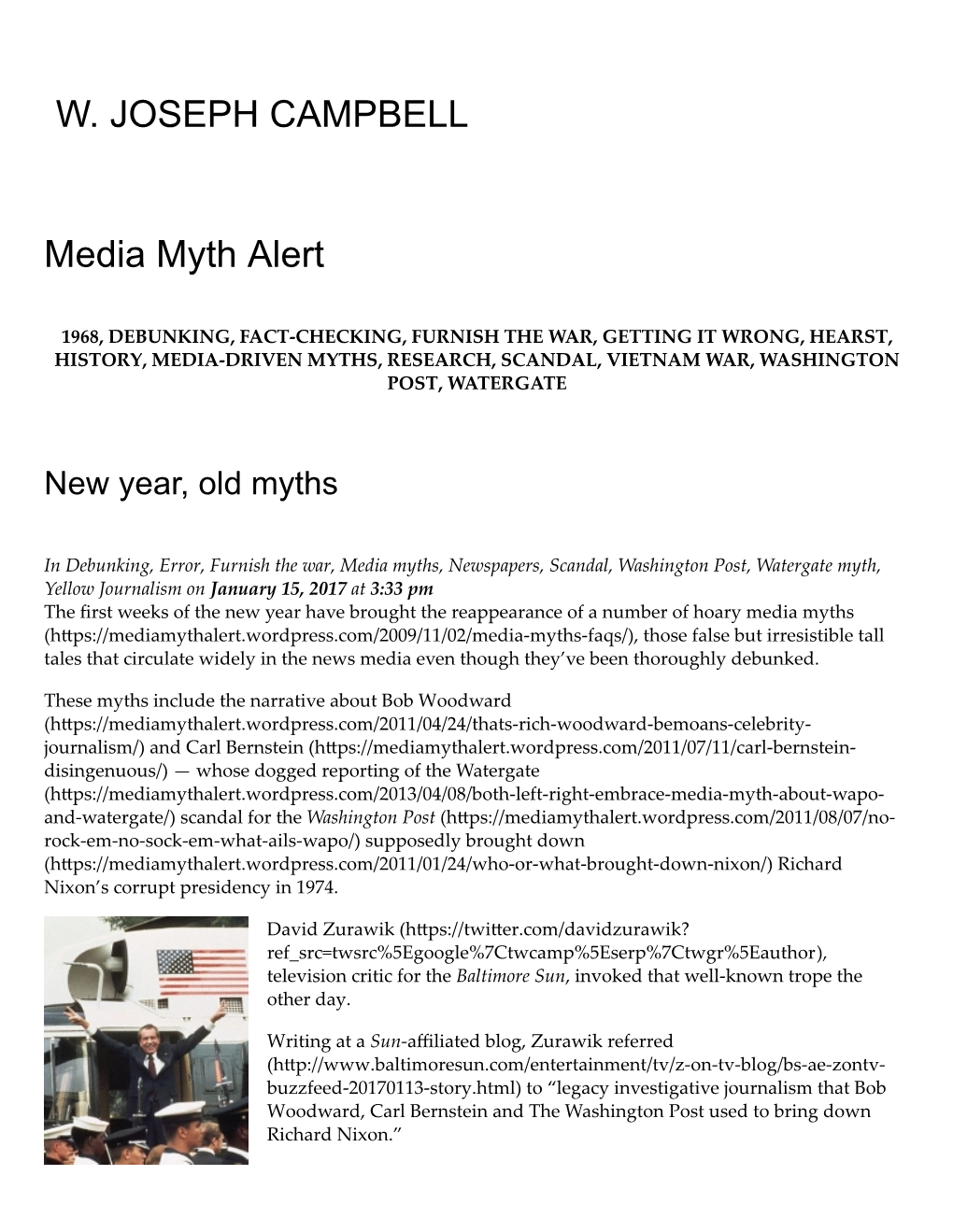 W. JOSEPH CAMPBELL Media Myth Alert