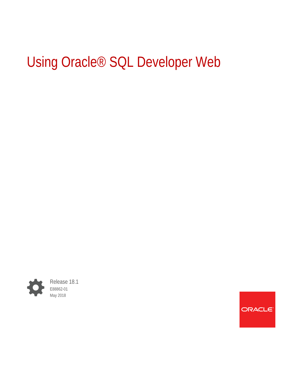 Using Oracle® SQL Developer Web