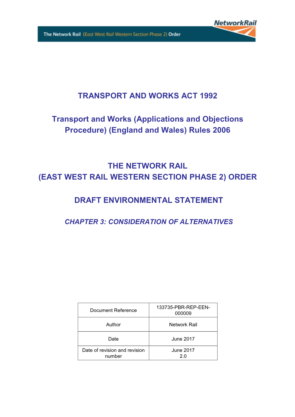 TRANSPORT and WORKS ACT 1992 Transport And