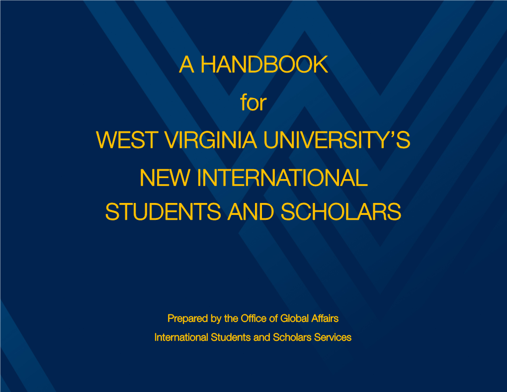 Handbook for New International Students and Scholars