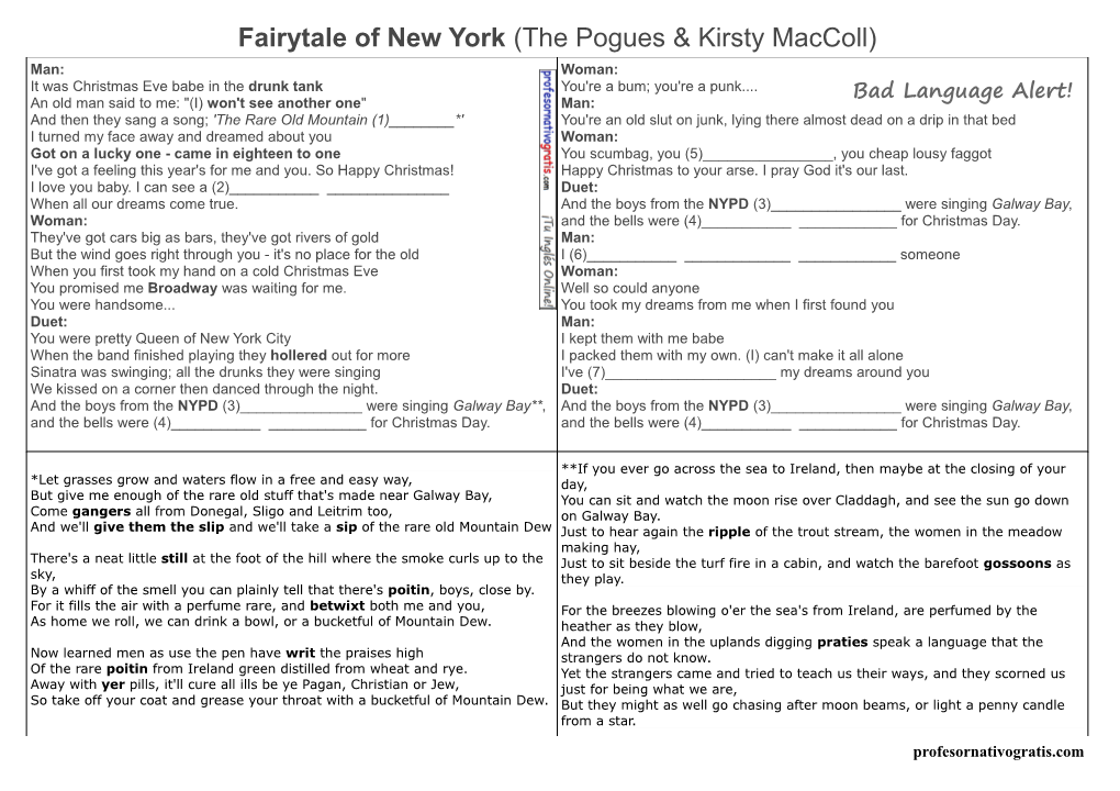 Fairytale of New York (The Pogues & Kirsty Maccoll)