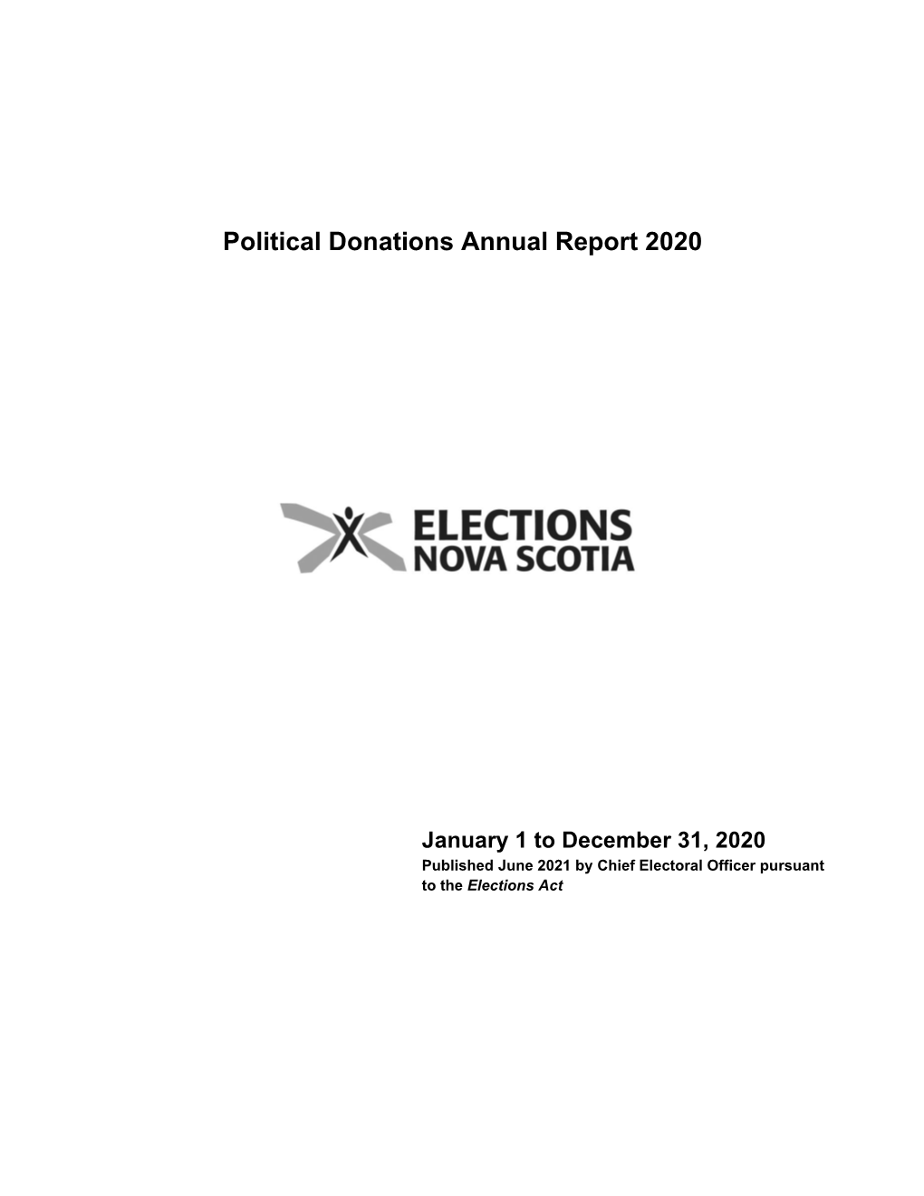 Political Donations Annual Report 2020