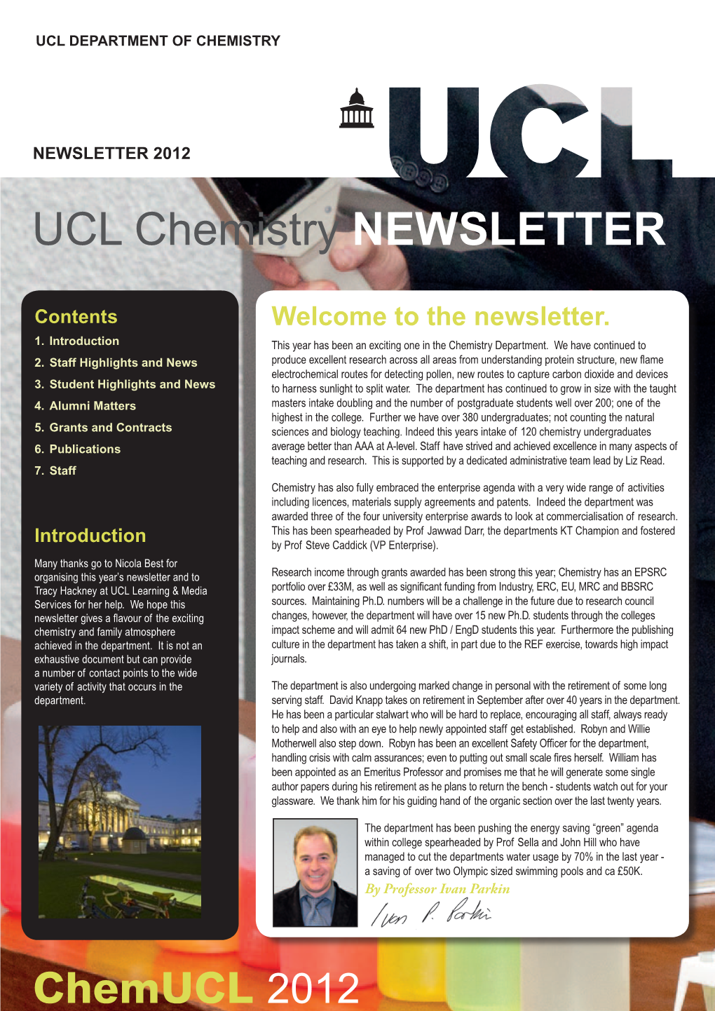 UCL Chemistry NEWSLETTER