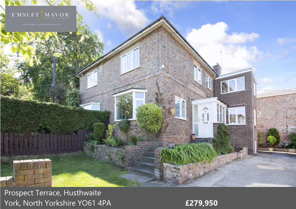 Prospect Terrace, Husthwaite York, North Yorkshire YO61 4PA £279,950