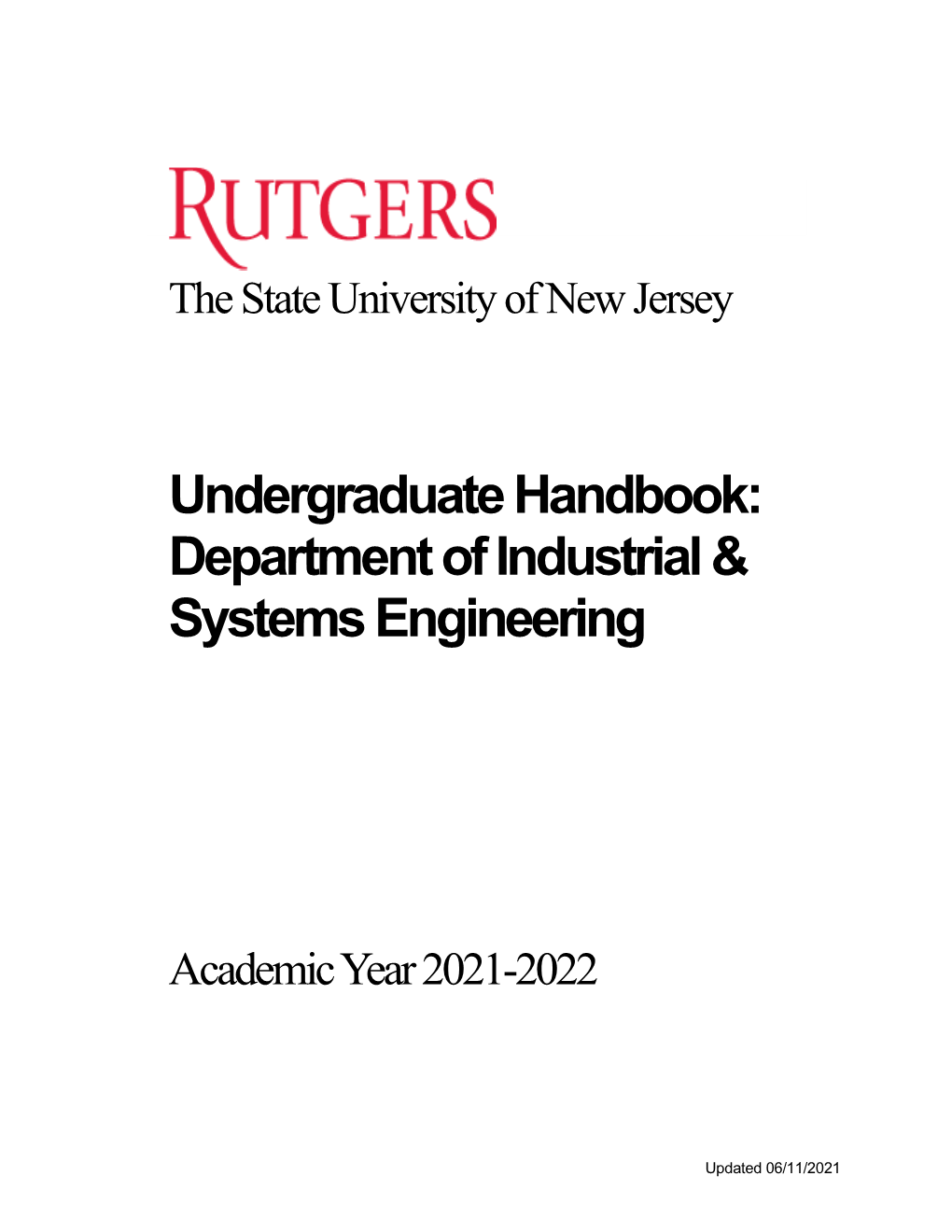 Undergraduate Student Handbook