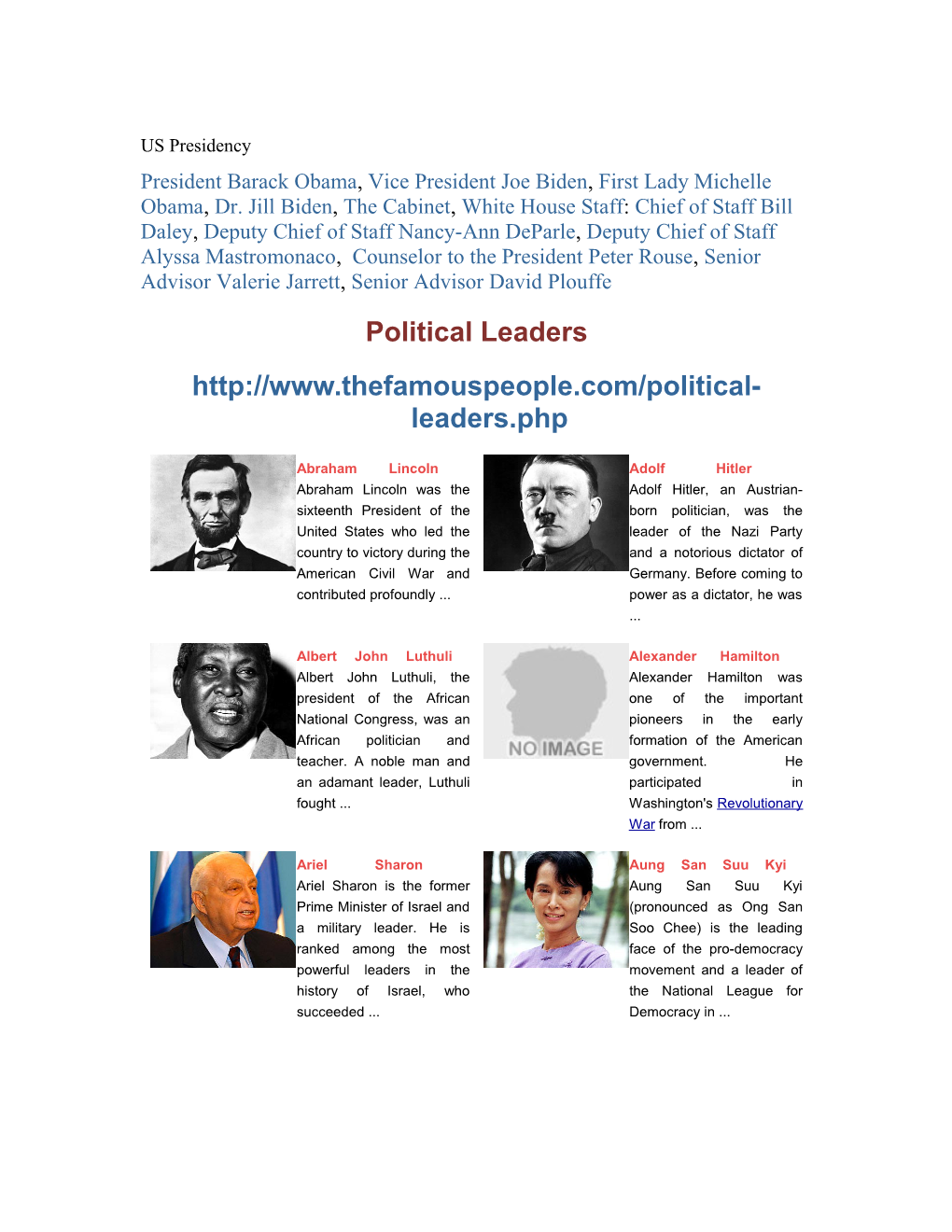 Political Leaders