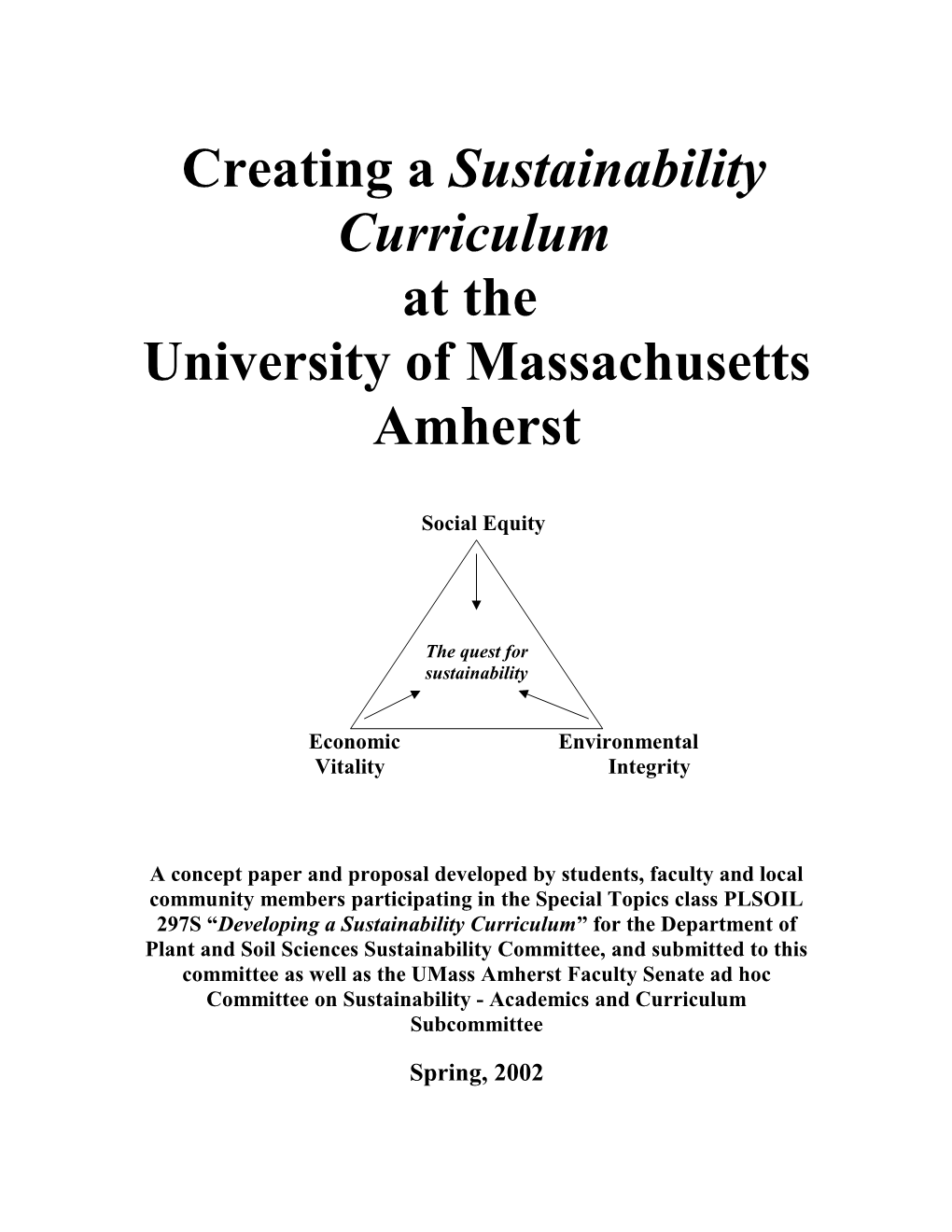 Building A Sustainable Living Curriculum